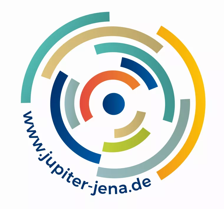 Das JUPITER-Logo mit der Webadresse.